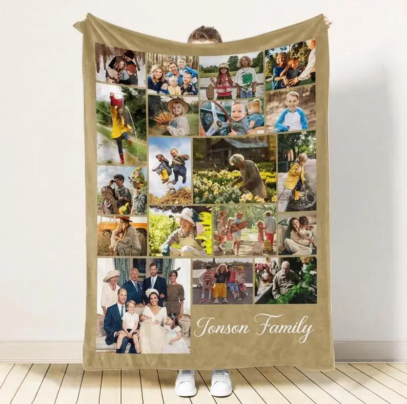 溫暖的個(gè)性定制毛毯創(chuàng)意之家庭照片