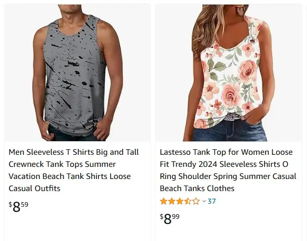 跨境選品，運(yùn)動(dòng)服品類背心和T恤熱賣