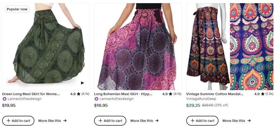 跨境電商款式推薦女裝波西米亞風(fēng)長(zhǎng)裙