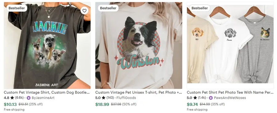 2025定制T恤設計方向之寵物