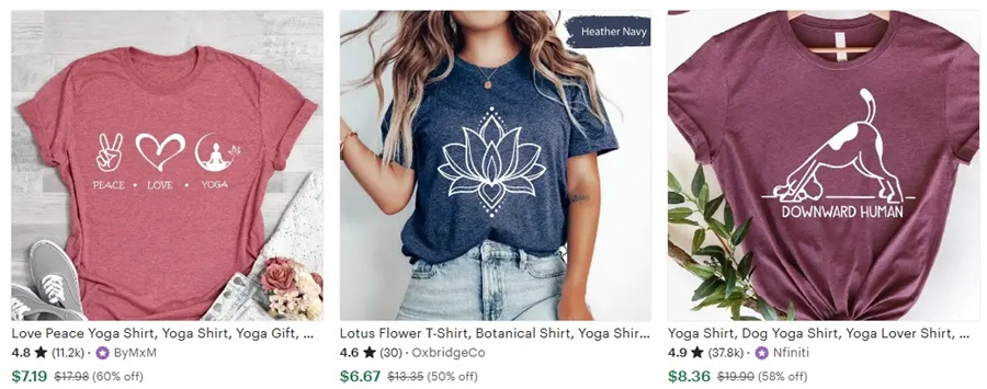 2025定制T恤設計方向之瑜伽