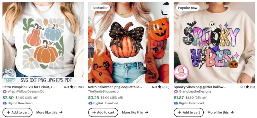 跨境選品思路，秋冬T恤設計元素推薦之萬圣節(jié)元素