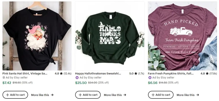 跨境選品思路，秋冬T恤設計元素推薦之特殊節(jié)日設計