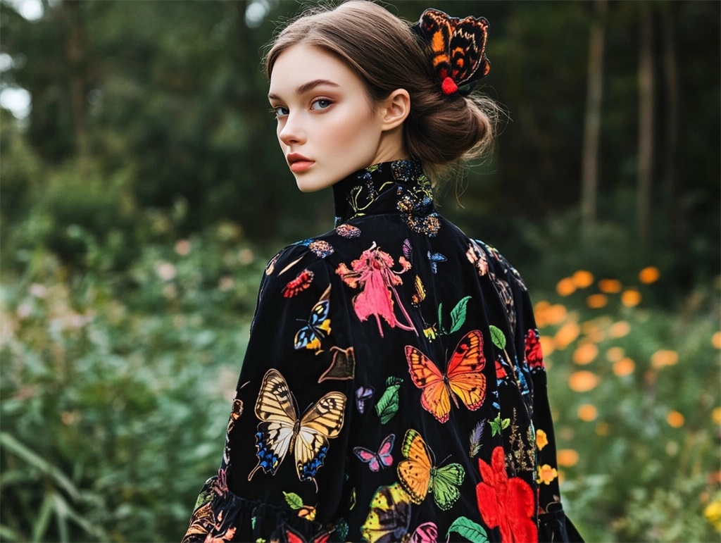 蝴蝶花型與貓咪圖案:2025年時尚POD服裝設(shè)計的新寵